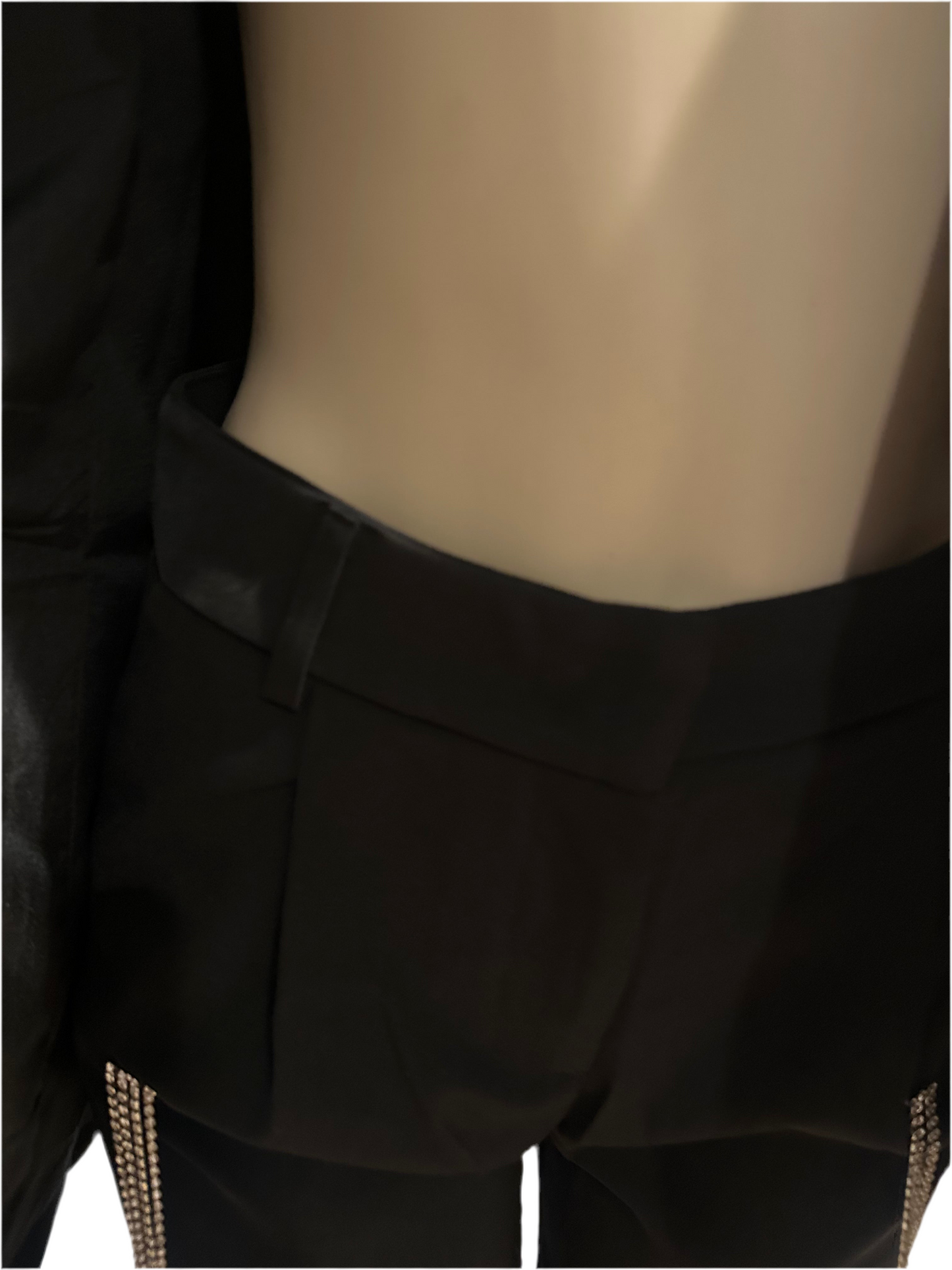 Show Out 2pc Bling Black Suit True to Size So Go Up A Size ladies / The Small is a True Size Small and the / Medium is True to size as well
