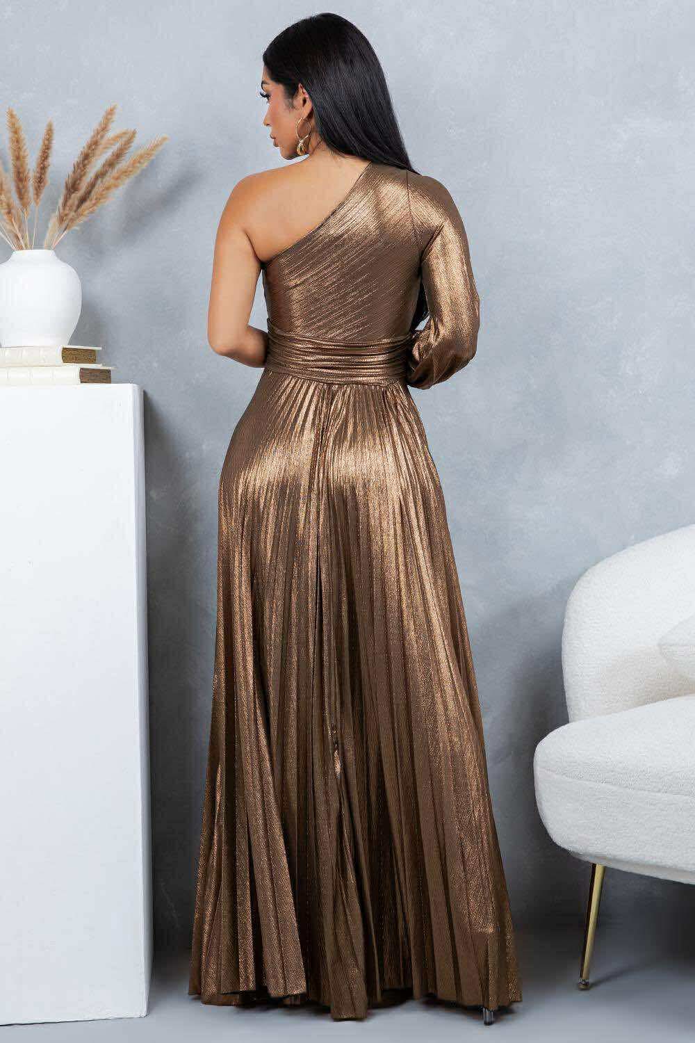 Ms Royalty Golden Brown Dress