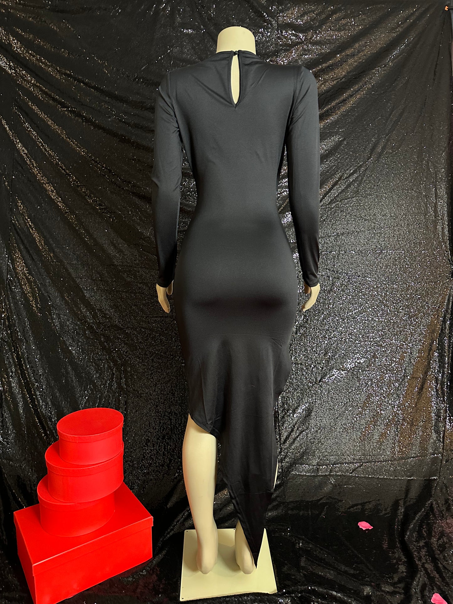 The Love Collection Date Night Sexy Black Dress