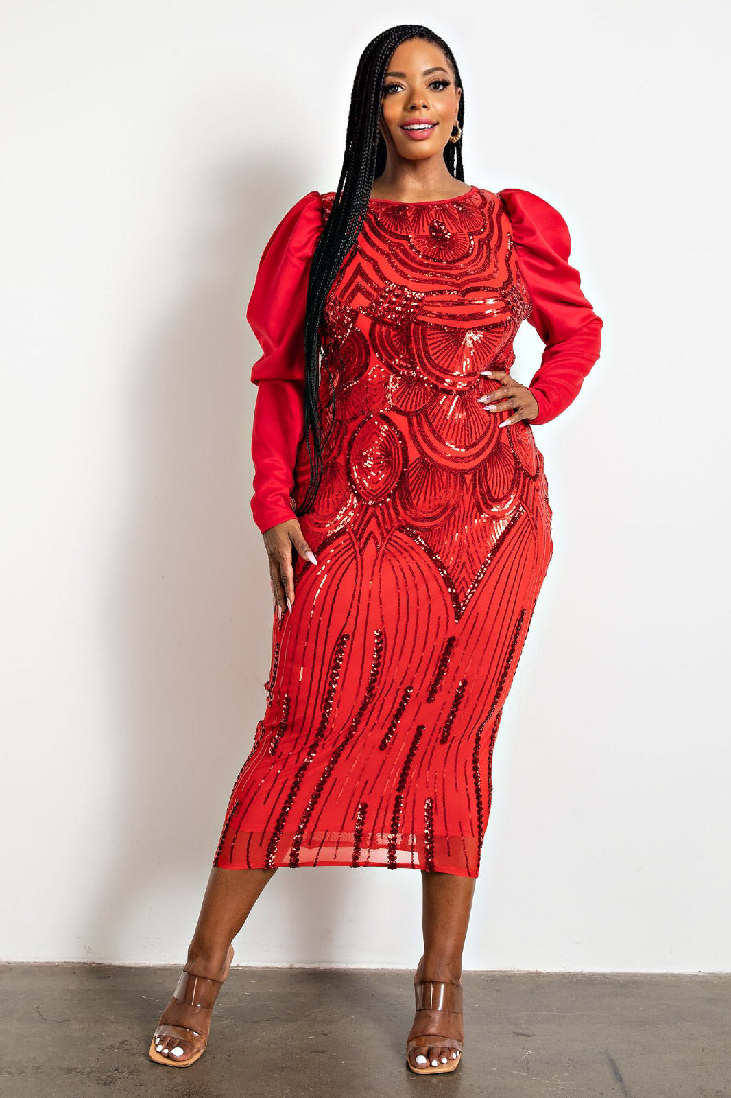 Beautiful Red Sequin Dress