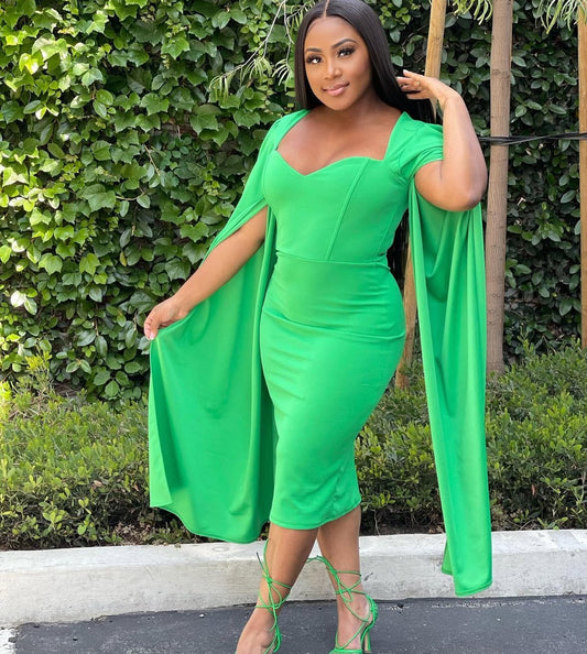 Plus Size Ms Boss Lady Green Dresses
