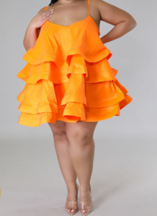 Orange Barbie Doll Dress