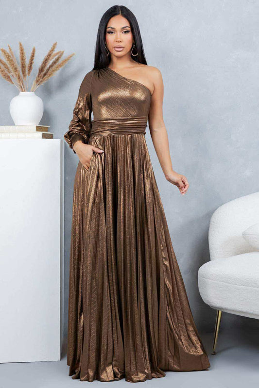 Ms Royalty Golden Brown Dress
