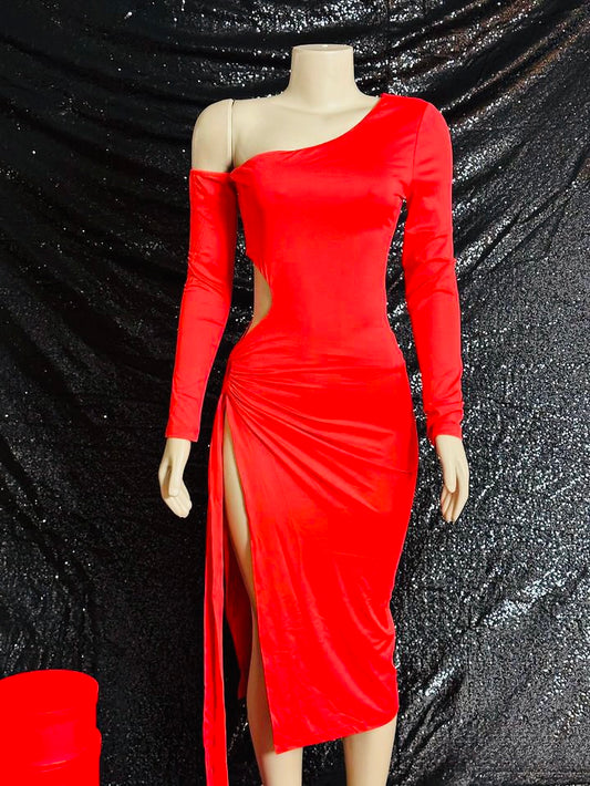 Sexy Red Date Night Dress